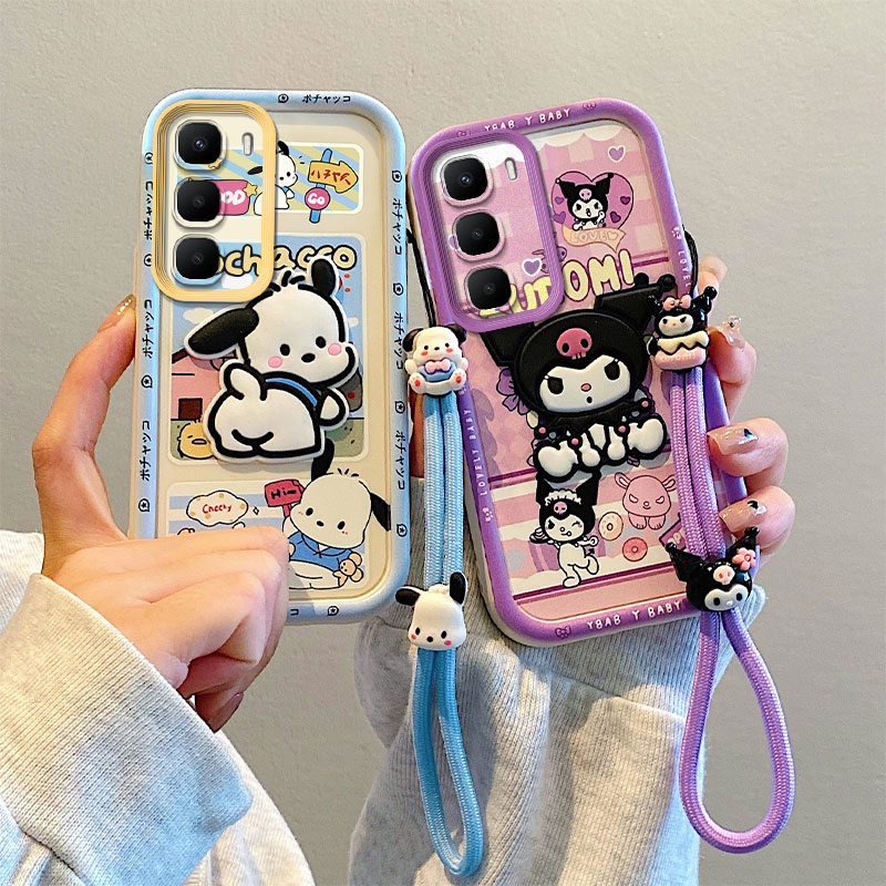 适用于Infinix Hot 60 5G手机壳 X6726硅胶软防摔全包边保护套 创意卡通贴公仔情侣