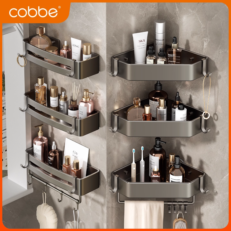 卡贝浴室置物架免打孔卫生间三角篮淋浴房厕所收纳沐浴露洗手架子