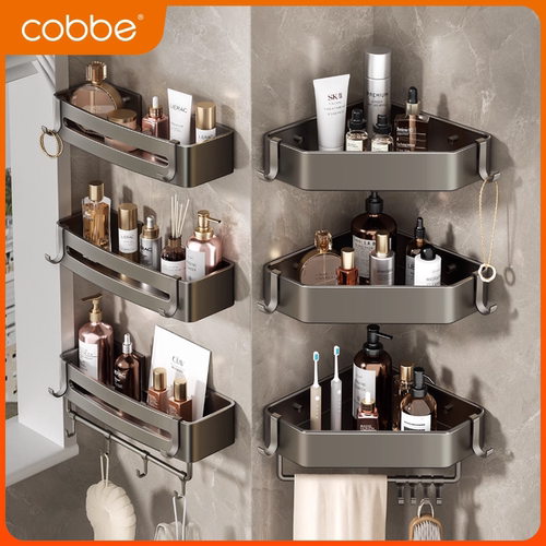 卡贝浴室置物架免打孔卫生间三角篮淋浴房厕所收纳沐浴露洗手架子