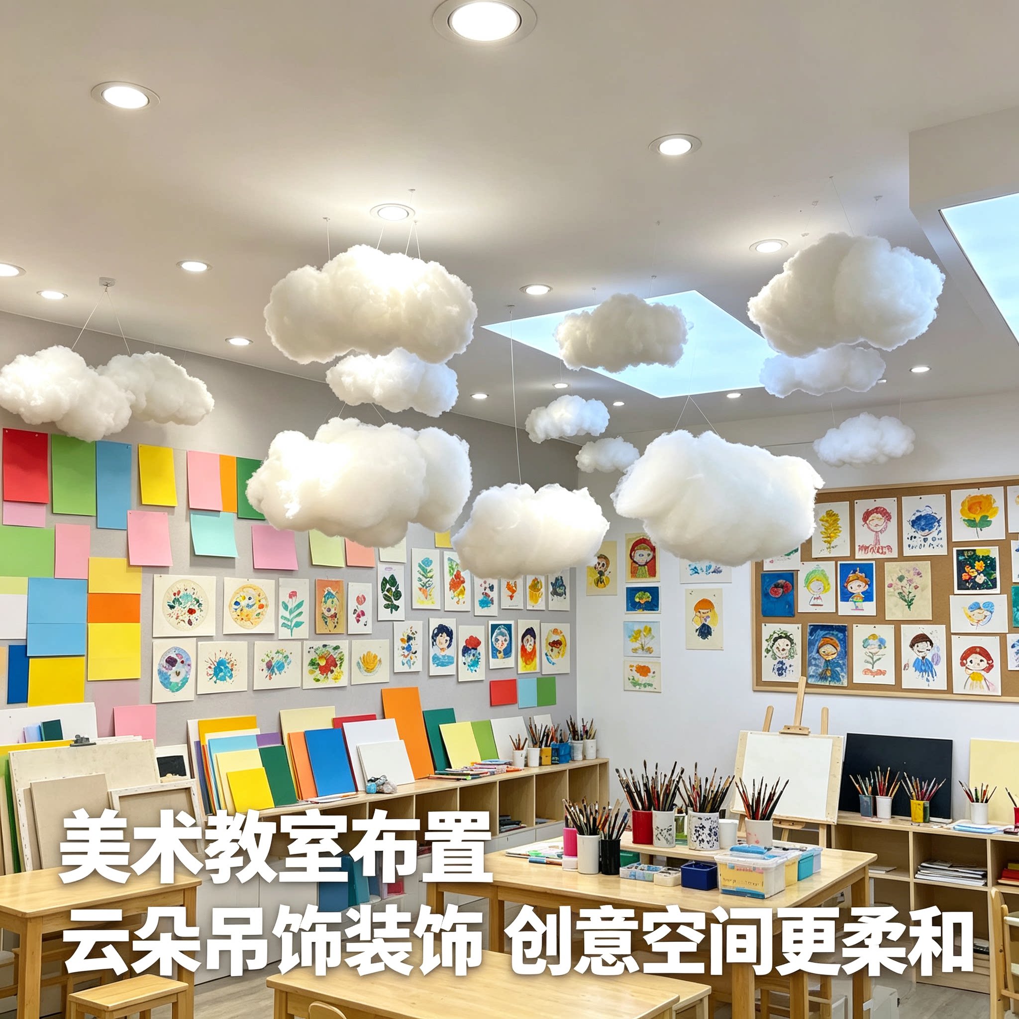 云朵吊饰幼儿园环创挂饰学校装饰