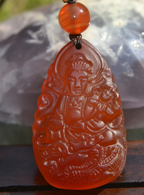 玉髓龙本命佛普贤菩萨吊坠