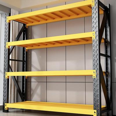 仓储货架黑色黑黄色多层铁架子