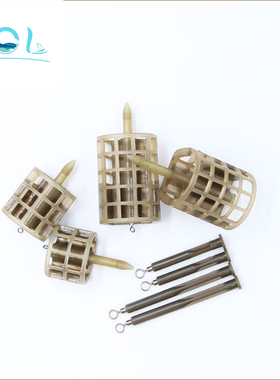 飞德钓经典两用网格塑料带铅饵笼带窝附饵器定点远投打窝钓鱼神器