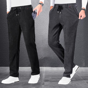 运动裤男秋款男士休闲裤中年爸爸裤子春季加厚款男裤男款卫裤宽松