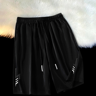 冰感速干运动宽松短裤男士夏季休闲透气百搭五分裤空调裤潮流百搭