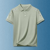 清爽凉感科技冰丝透气弹力POLO衫 保罗衫 短袖 新款 T恤男夏季 夏季