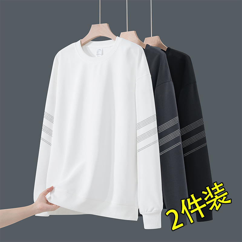 男士卫衣春秋款圆领套头长袖打底衫男宽松休闲百搭上衣男装外穿