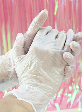 pvc一次性无粉手套InsDIY的起泡胶史莱姆流沙油水晶滴胶手工橡胶