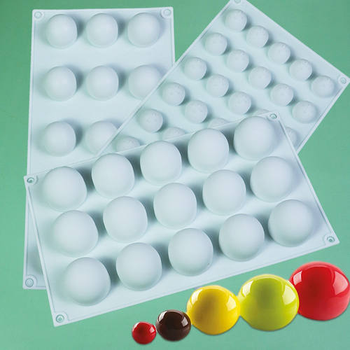 球形硅胶模具巧克力糖果圆形月饼流心馅甜品慕斯蛋糕烘焙烘培糕点