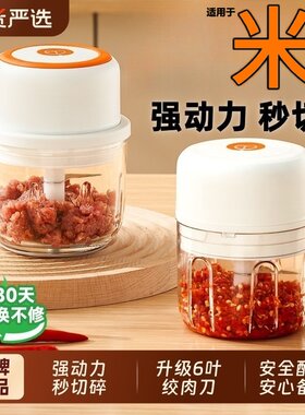 新款蒜泥神器压蒜蓉电动捣蒜器蒜末佐料粉碎器家用无线打蒜搅碎机