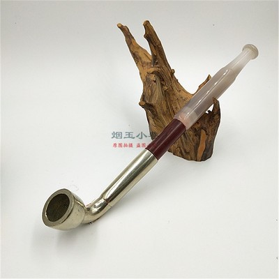 老式铜斗短款便携掌上旱烟袋