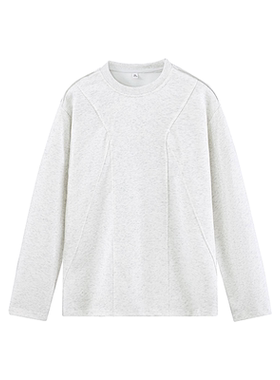 2000件华棉320g2026春款新款长袖拉链T恤 白底 T2603 P25