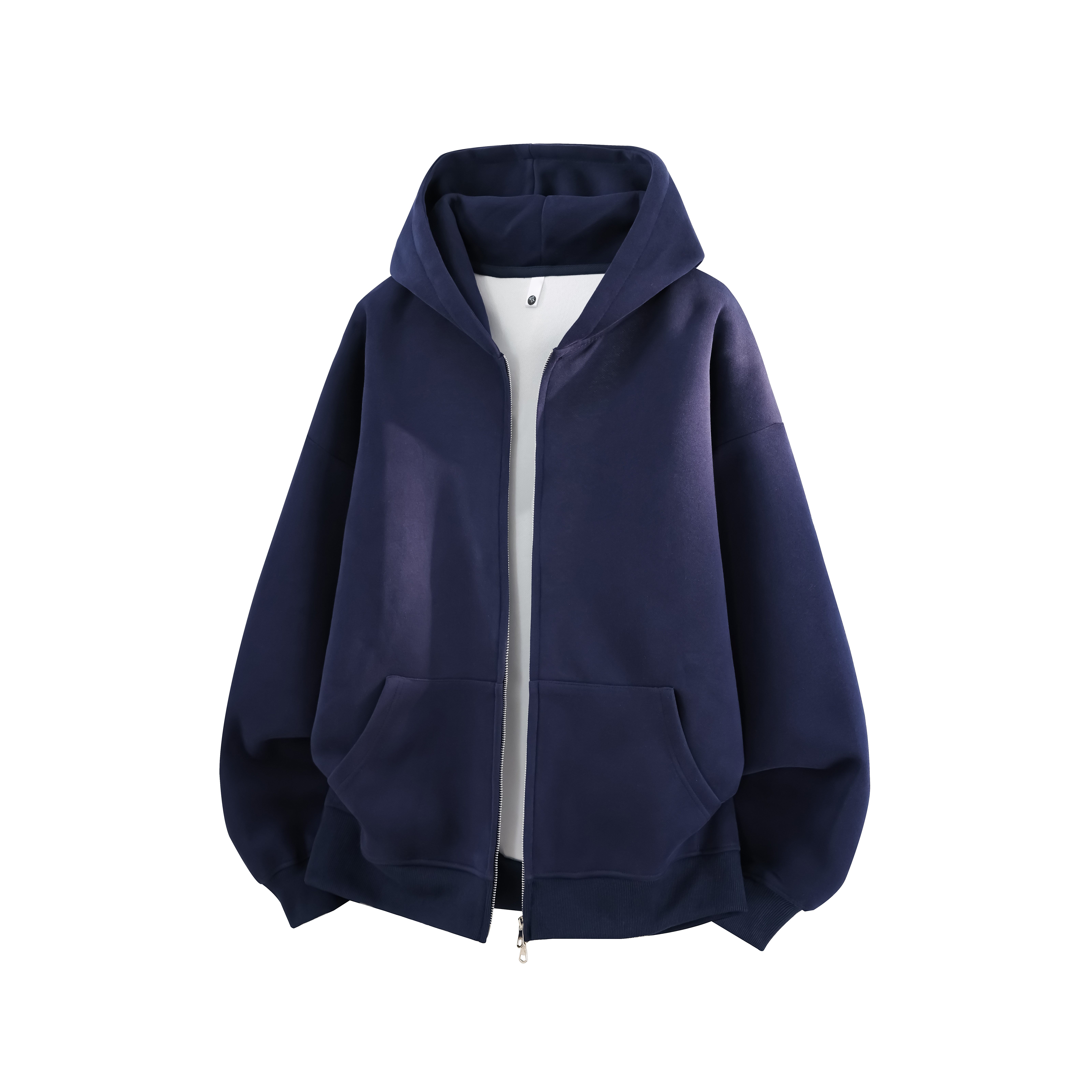 3W华棉320g2026春款双拉链重磅连帽开衫卫衣3D冷光WY602特P35，男装卫衣，电商A030-1