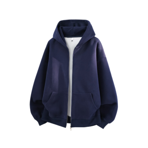 3W华棉320g2026春款双拉链重磅连帽开衫卫衣3D冷光WY602 特P35，男装卫衣，电商A030-1