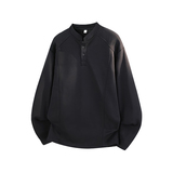 4万件华棉280g2026春款英伦雅痞亨利领长袖T华棉3D冷光T2595特P18，男装T恤，电商A030-1