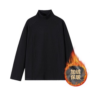 5w件+280g 新款设计感宽松长袖打底德绒长T 白底 T2600-JR P18.5图片
