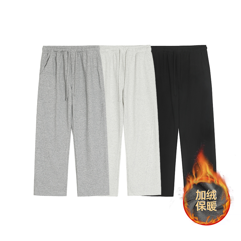 2000件 已质检300g秋季美式宽松直筒休闲裤华棉 白底 K195-JR P35