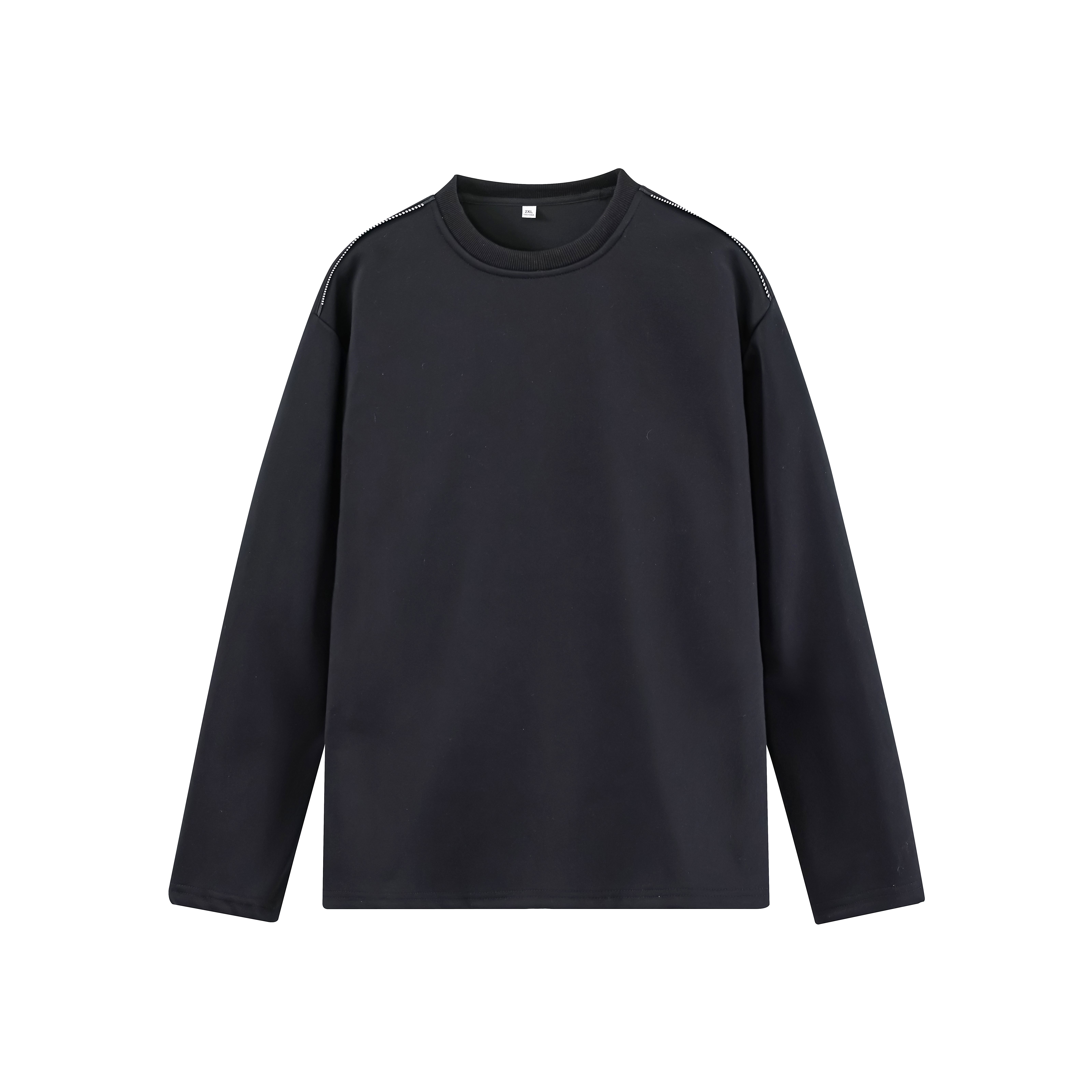 2000件+320g新款设计感宽松长袖拉链T恤白底T2605P25，男装T恤，电商A030-1