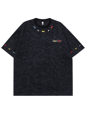 8千件曼巴棉280g2026春款圆领刺绣短袖t恤男潮牌白底 T2608 P22