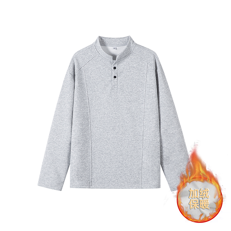 1w件280g英伦雅痞亨利领长袖T袖男款白底T2595/T2595-JRP27，男装T恤，电商A030-1