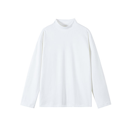 2026春款10万件280g 新款宽松长袖打底德绒长T白底 T2601 P12.5