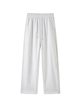 2000件华棉300g2026春款秋季美式宽松直筒休闲裤 白底 K191 P35