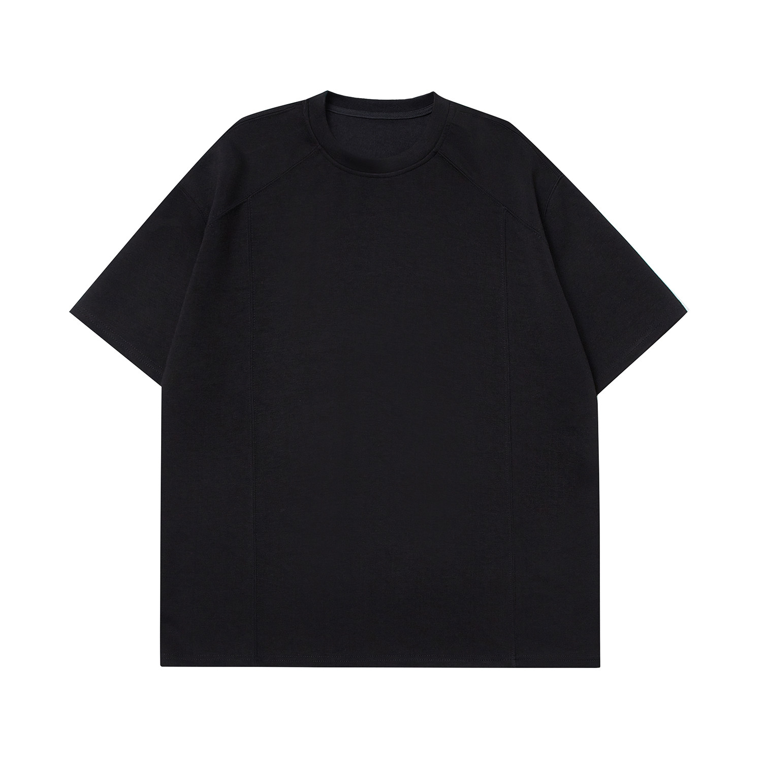 5千件曼巴棉250g2026春款解构拼接短袖t恤圆领T恤白底T2520特P14，男装T恤，电商A030-1