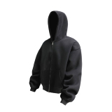 3W件华棉330g2026春款双拉链连帽开衫卫衣光板3DWY602特P35，男装卫衣，电商A030-1