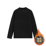 6千件德绒420g2026春款加绒款长袖打底圆领长恤白底T2602P18.5，男装T恤，电商A030-1