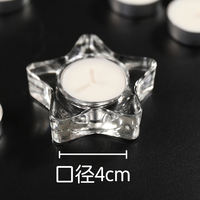 Crystal glass tray, scented candle base, candlestick, simple, transparent, round, romantic home decoration, candle plate thumbnail 4
