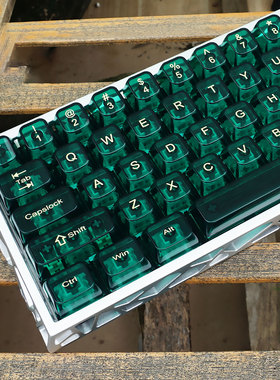 小巨兽水晶宝石透明115键机械键盘键帽PC材质ome高度