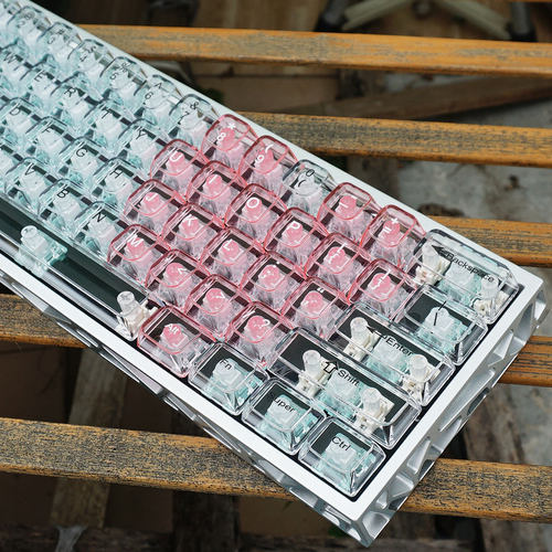 小巨兽爱心透明水晶键帽正刻个性键盘帽适配wooting美加狮