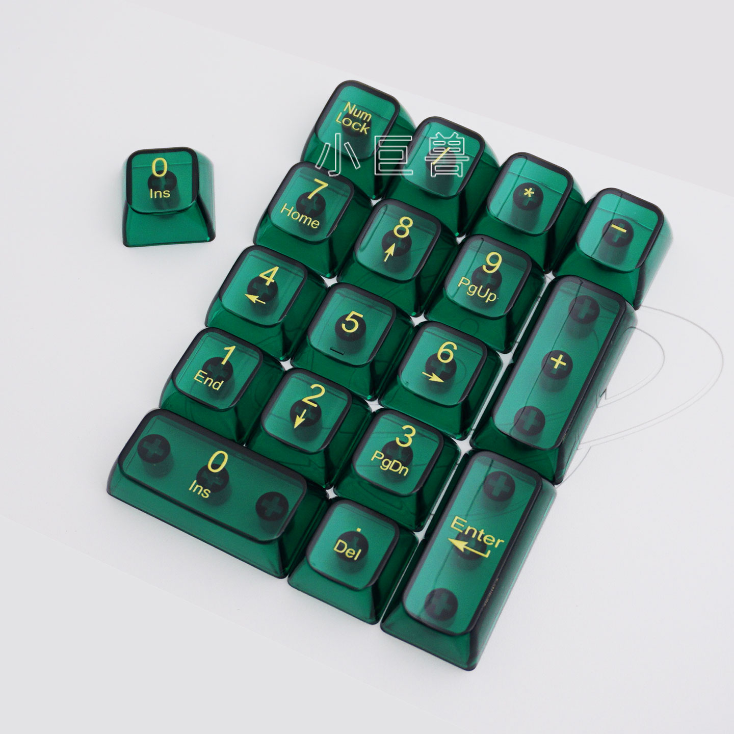 小巨兽透光OEM高度数字区键帽