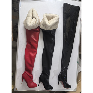 定制款 秋冬新品厚毛里御寒圆头长筒过膝靴 需要自己提供定制数据