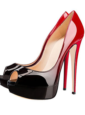 外贸新款新款时尚渐变色大码超高跟鞋鱼嘴CDTS反串时装模特专用鞋