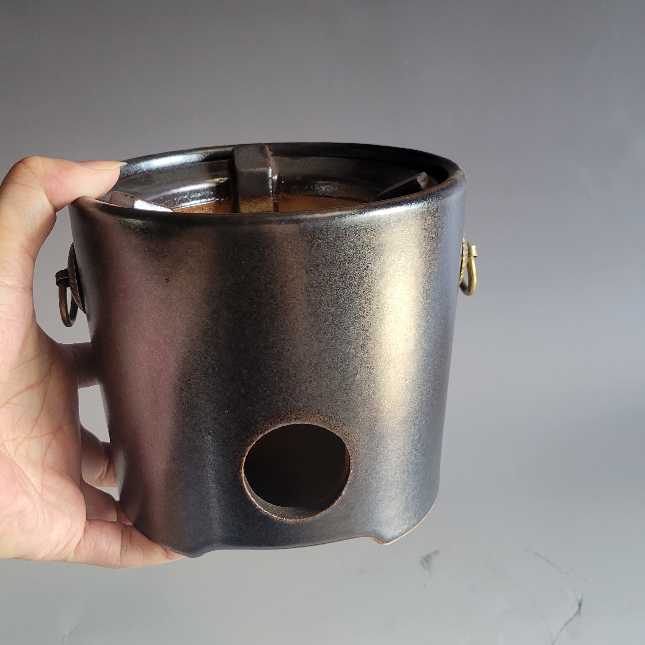 复古柴烧碳炉煮茶炉明火户外陶瓷养生壶柴烧家用炭茶炉