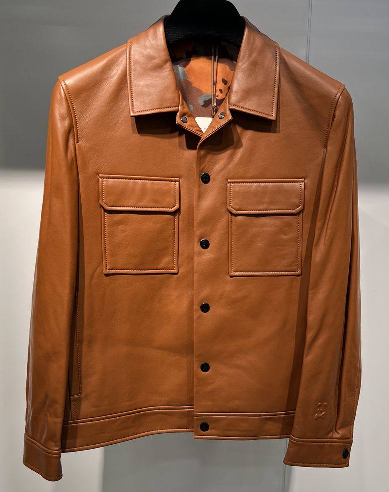 22新款卡奴迪路canudilo专柜正品男装秋冬羊皮革皮衣5282350-601