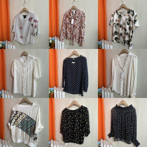 古着vintage桑蚕丝印花女衬衫