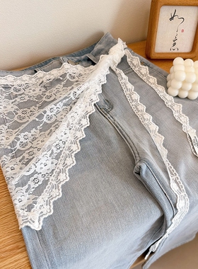 2025春夏新款设计感甜美重工蕾丝头巾小披肩提花网纱腰巾叠穿屁帘