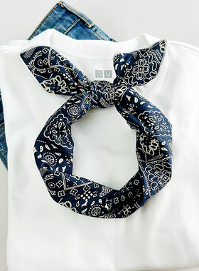 日系棉方巾领巾文艺学生春夏装饰小丝巾领巾韩版百搭系发亲子方巾