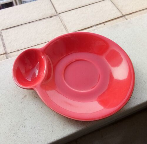 简约陶瓷大红色喜庆婚庆火锅酱料碟点心碟调味调料酱菜酱汁碟子