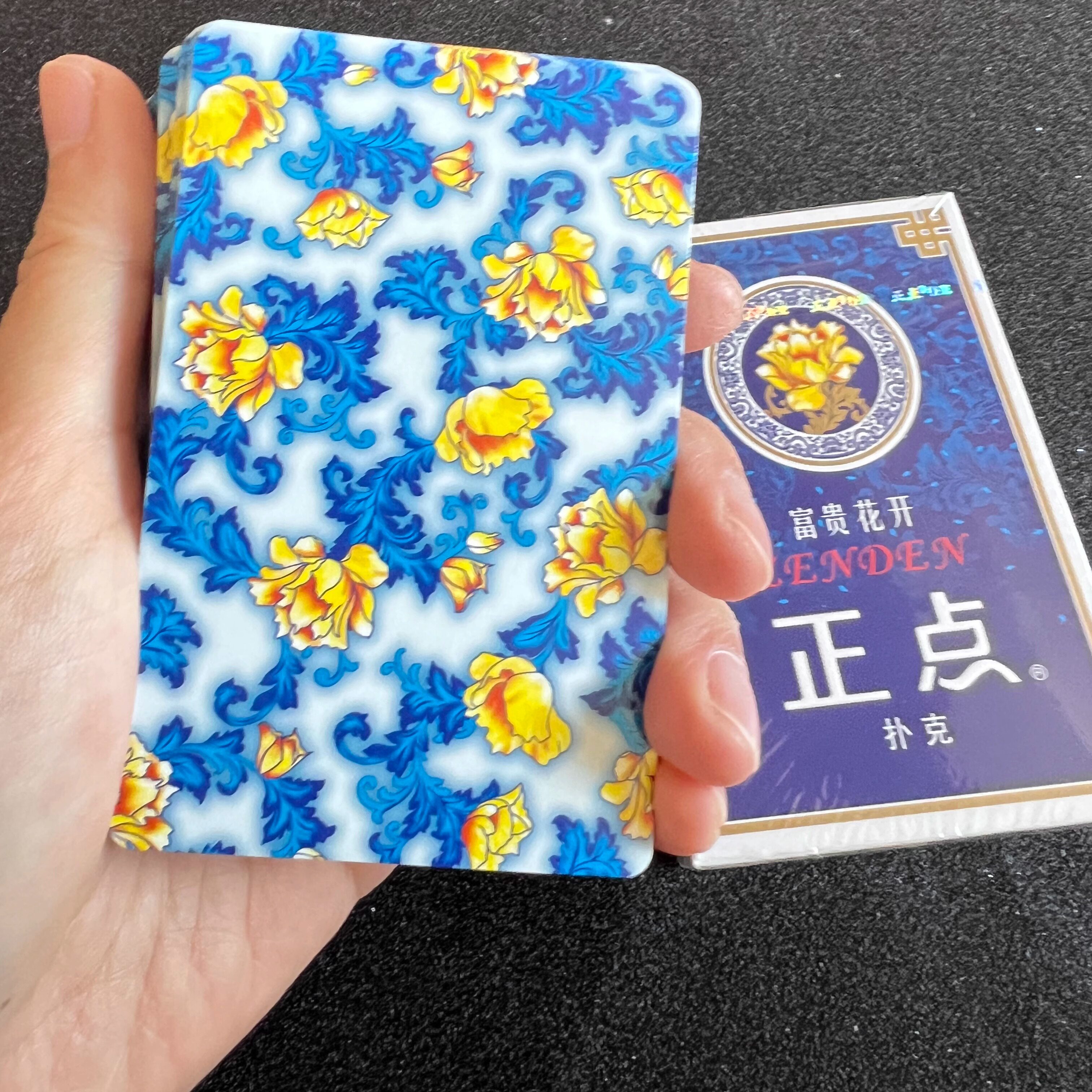 (支持定做)正点818青花瓷魔术扑克幻影色差背面认牌辩牌表演