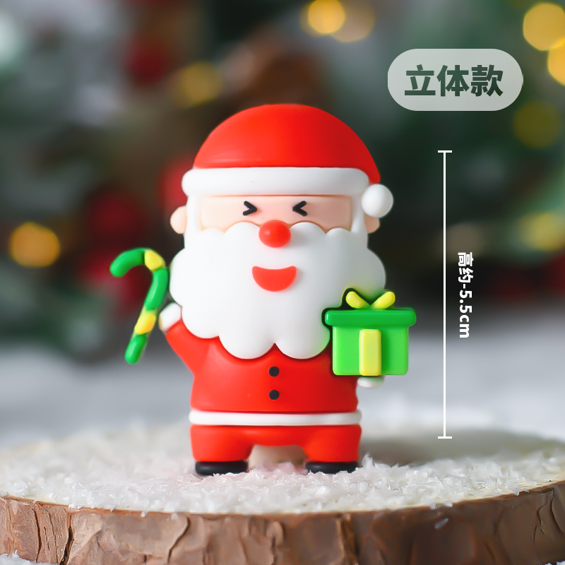 2026圣诞节蛋糕装饰圣诞老人雪人小熊杯包装打包盒圣诞贴纸插件