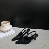 气质鞋 法式 浅口一字扣玛丽珍鞋 半拖鞋 复古真皮包头凉鞋 女2026新款