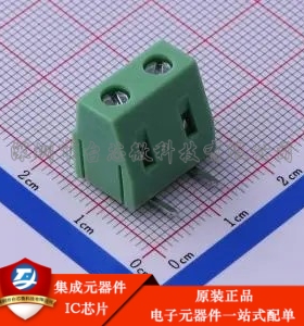 7.62mm 1x2P 排数:1 每排P数:2 弯插 KF128R-7.62-2P 弯插,P=7.62