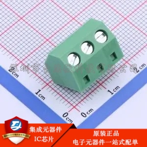 1x3P 5.08mm 直插 排数:1 每排P数:3 DB127S-5.08-3P-GN-S P=5.08