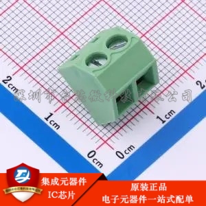 1x2P 5mm 直插 排数:1 每排P数:2 DB127S-5.0-2P-GN-S 插件,P=5mm