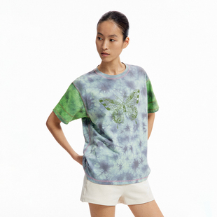 CONP 25SS “嬉皮蝴蝶”扎染喷色撞色车线短袖T恤