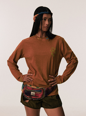 CONP 25AW 日落花纱撞色手工线绣抗菌长袖