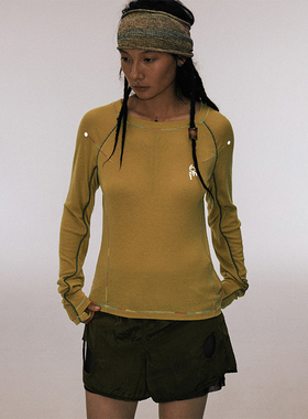 CONP 25AW 彩纱明线美利奴羊毛户外运动长袖